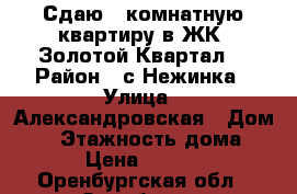 Сдаю 1-комнатную квартиру в ЖК “Золотой Квартал“ › Район ­ с.Нежинка › Улица ­ Александровская › Дом ­ 5 › Этажность дома ­ 3 › Цена ­ 5 000 - Оренбургская обл., Оренбург г. Недвижимость » Квартиры аренда   